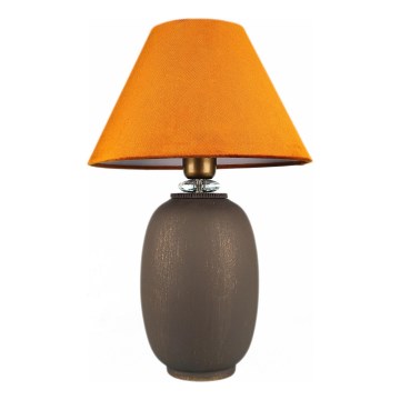 Stolna lampa 1xE27/40W/230V smeđa/narančasta