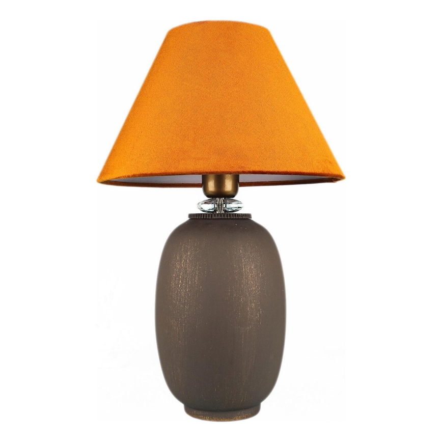 Stolna lampa 1xE27/40W/230V smeđa/narančasta