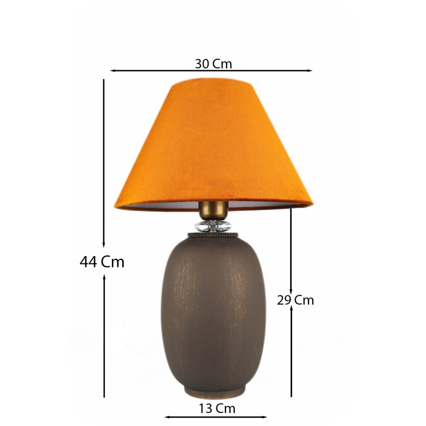 Stolna lampa 1xE27/40W/230V smeđa/narančasta