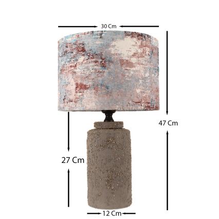 Stolna lampa 1xE27/40W/230V smeđa/šarena