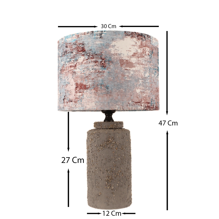 Stolna lampa 1xE27/40W/230V smeđa/šarena