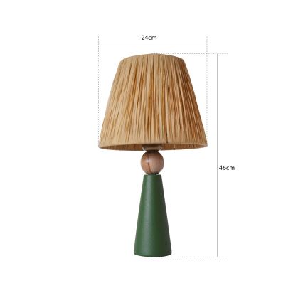 Stolna lampa 1xE27/40W/230V smeđa/zelena
