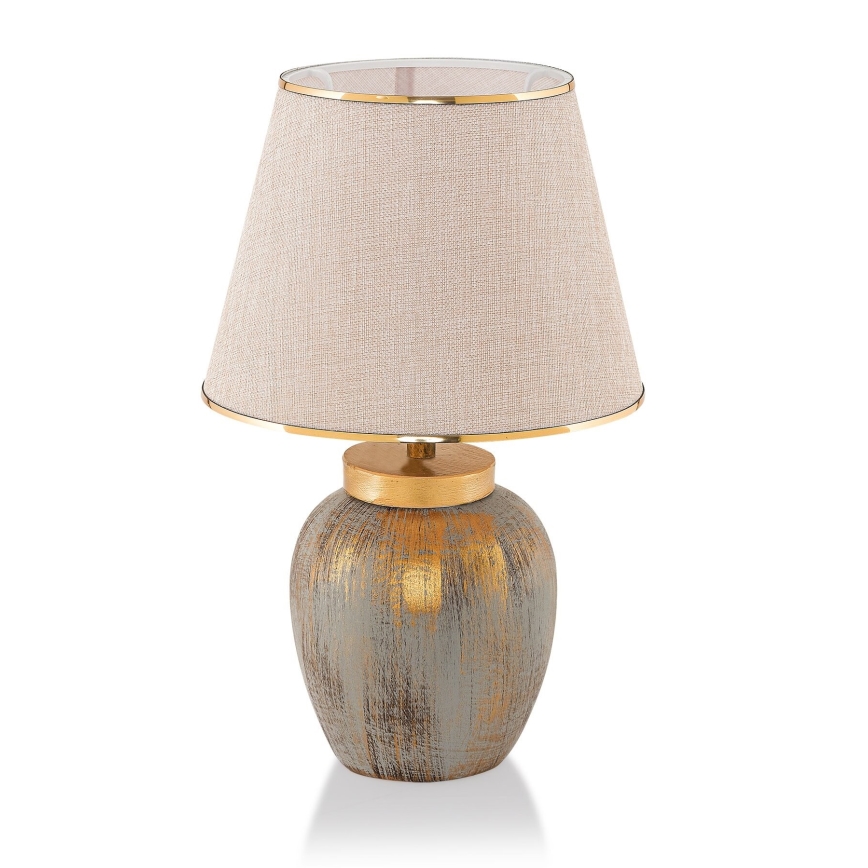 Stolna lampa 1xE27/40W/230V zlatna/bež