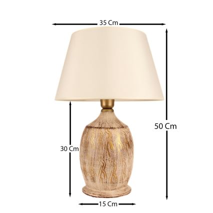 Stolna lampa 1xE27/40W/230V zlatna