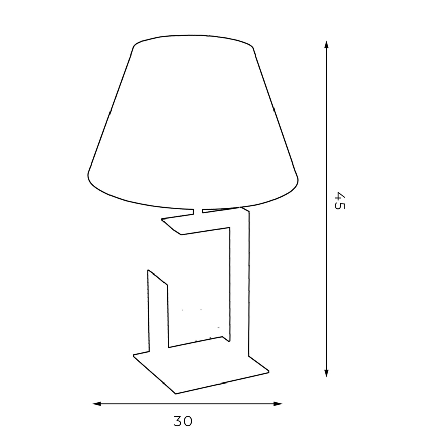 Stolna lampa 1xE27/60W/230V 45 cm crna/zlatna