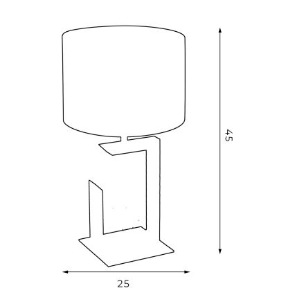 Stolna lampa 1xE27/60W/230V 45 cm crna/zlatna