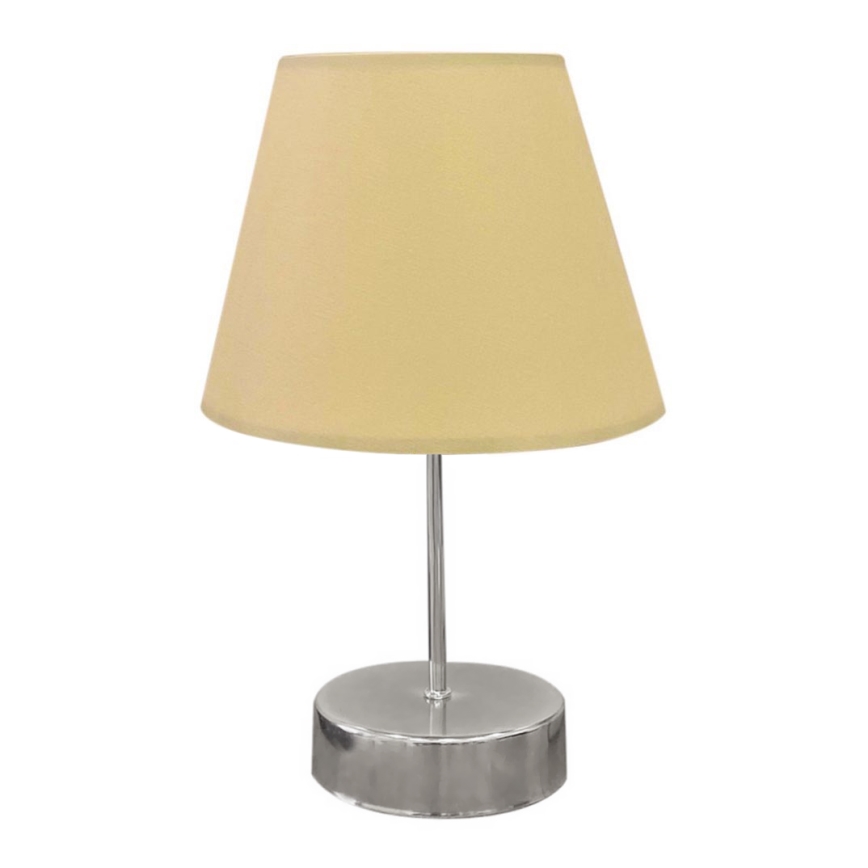 Stolna lampa 1xE27/60W/230V bež/sjajni krom