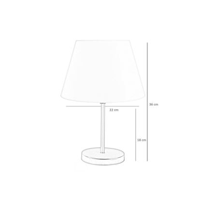 Stolna lampa 1xE27/60W/230V bež/sjajni krom