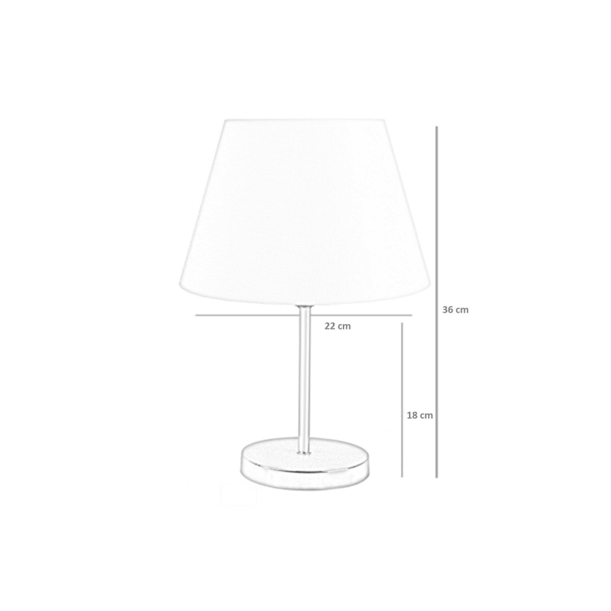 Stolna lampa 1xE27/60W/230V bež/sjajni krom