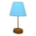 Stolna lampa 1xE27/60W/230V plava/bakrena