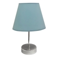 Stolna lampa 1xE27/60W/230V plava/sjajni krom