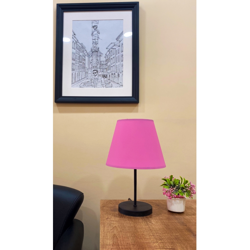 Stolna lampa 1xE27/60W/230V ružičasta/crna