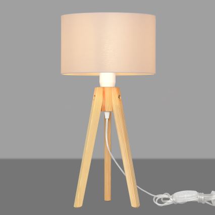 Stolna lampa ALBA 1xE27/15W/230V bijela/bor