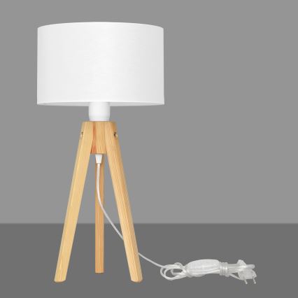 Stolna lampa ALBA 1xE27/15W/230V bijela/bor
