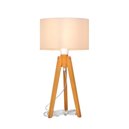 Stolna lampa ALBA 1xE27/15W/230V bijela/hrast
