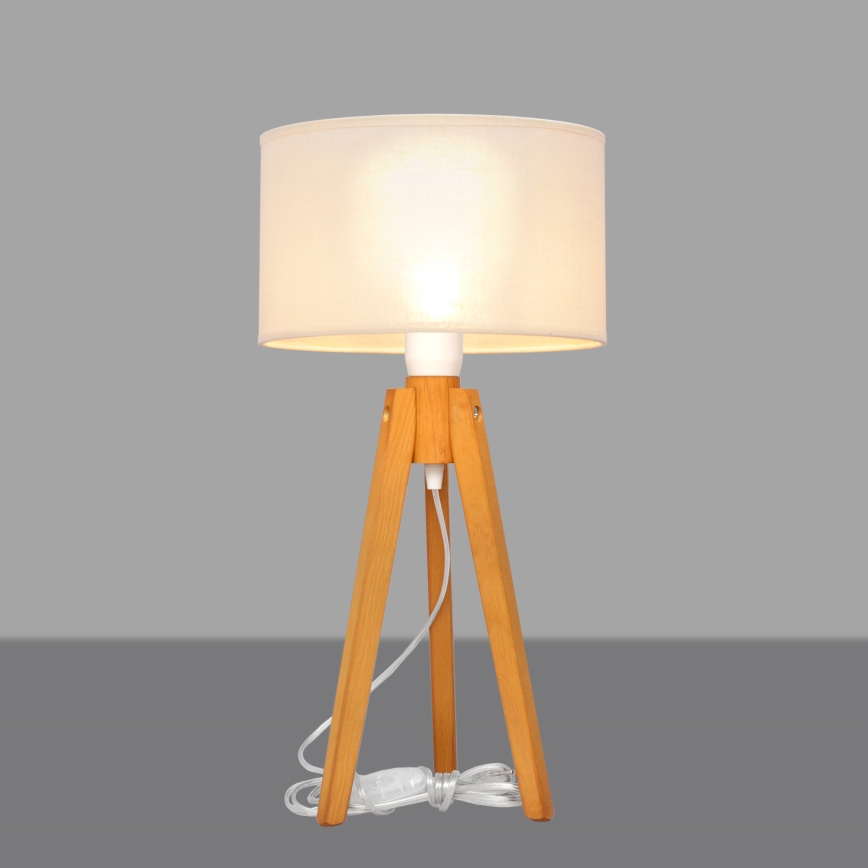 Stolna lampa ALBA 1xE27/15W/230V krem/hrast