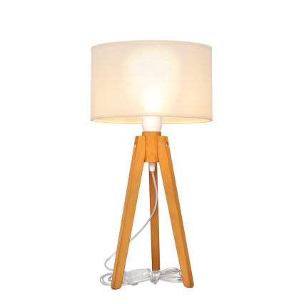 Stolna lampa ALBA 1xE27/15W/230V krem/hrast