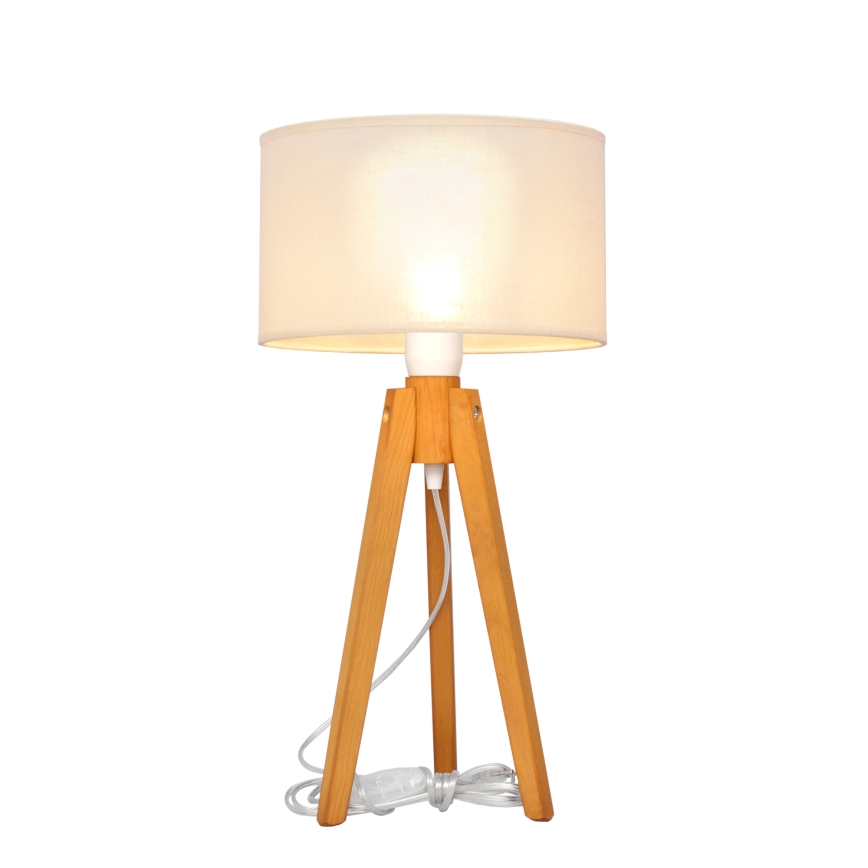 Stolna lampa ALBA 1xE27/15W/230V krem/hrast