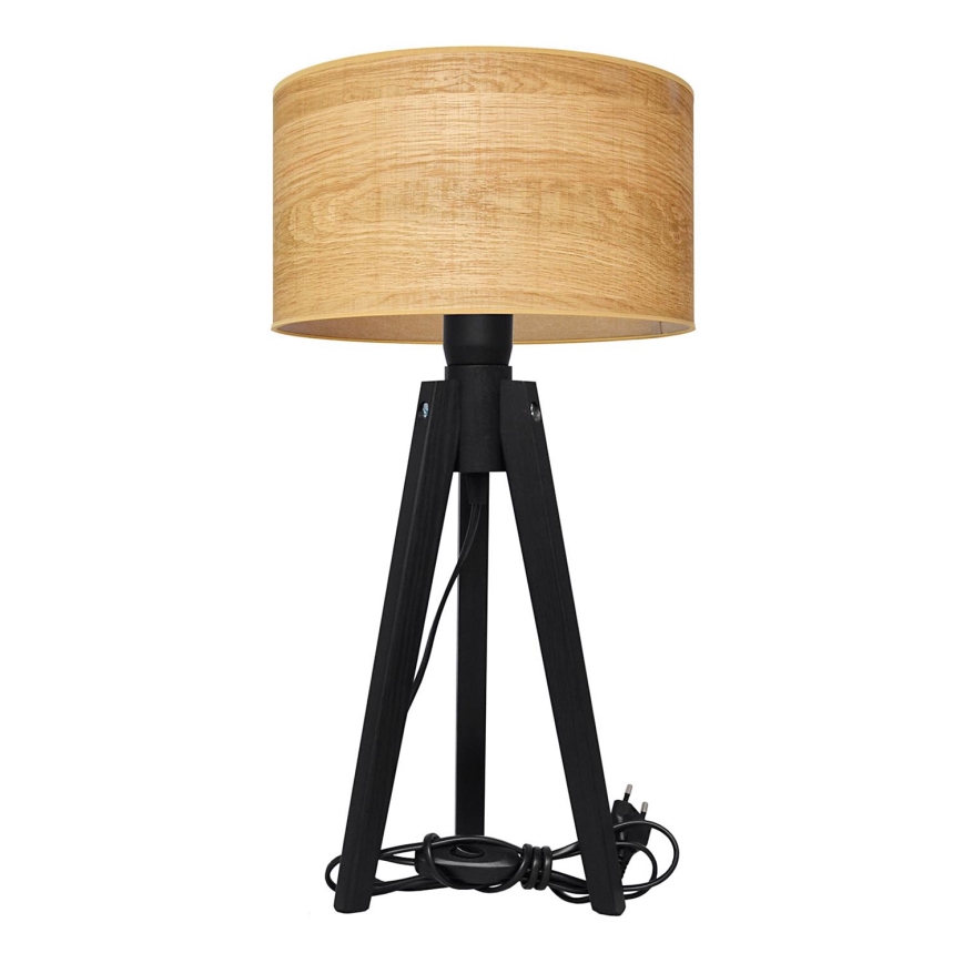 Stolna lampa ALBA 1xE27/15W/230V smeđa/hrast