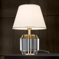 Stolna lampa ALEXIS 1xE27/60W/230V krem/zlatna/prozirna