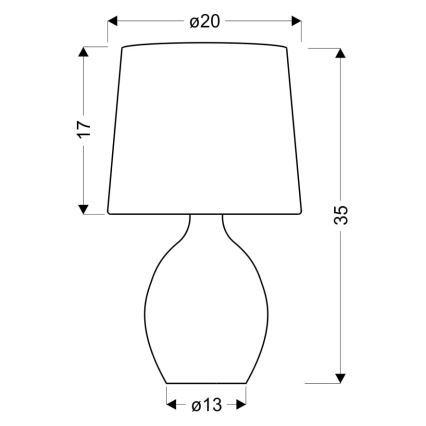 Stolna lampa AMBON 1xE14/40W/230V bijela