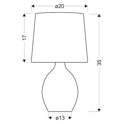 Stolna lampa AMBON 1xE14/40W/230V bijela