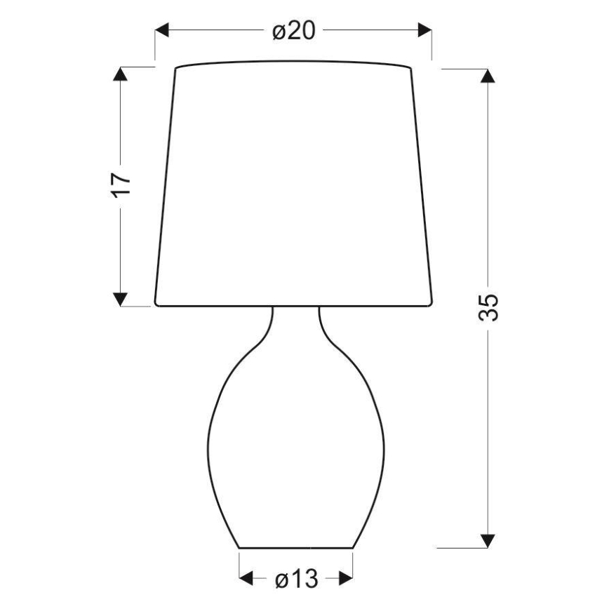 Stolna lampa AMBON 1xE14/40W/230V bijela