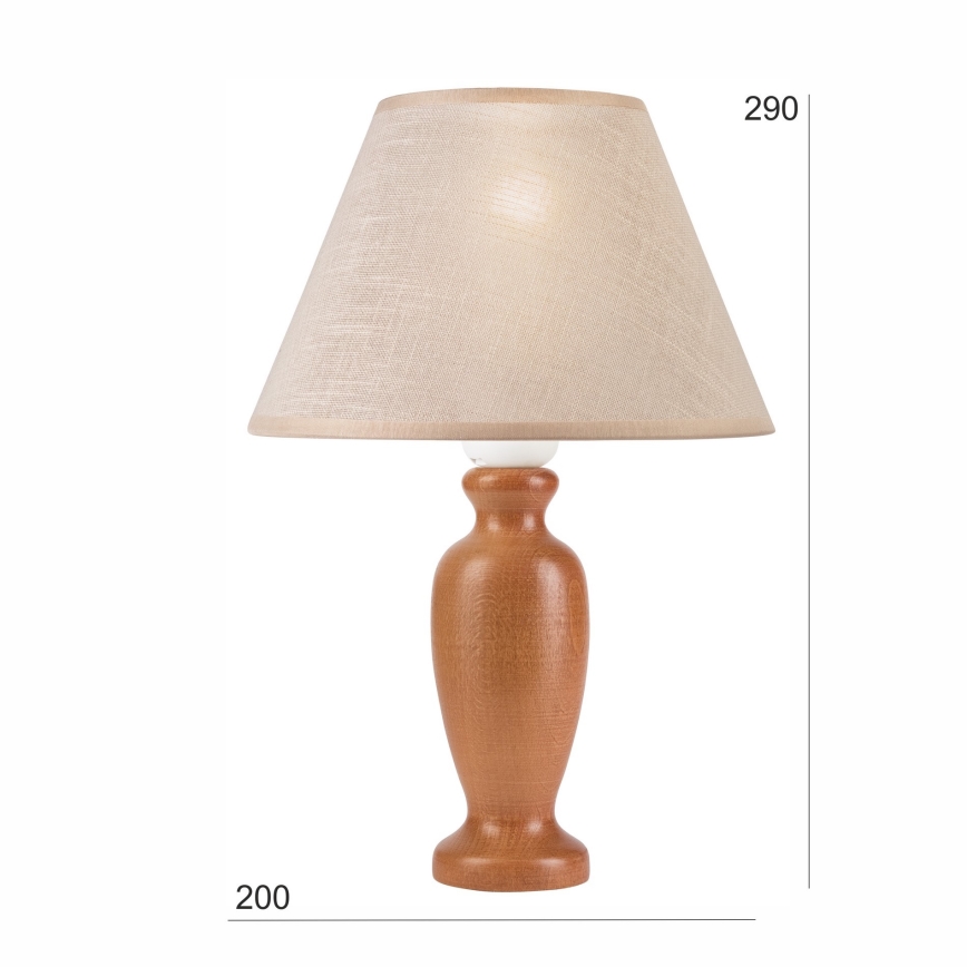 Stolna lampa AMFORA 1xE27/60W/230V smeđa/bukva