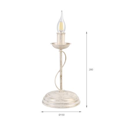 Stolna lampa ANTON 1xE14/60W/230V bijela patina