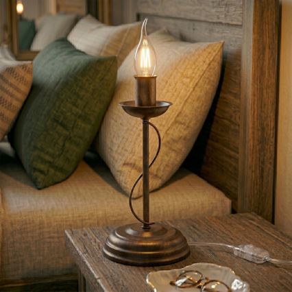 Stolna lampa ANTON 1xE14/60W/230V brončana