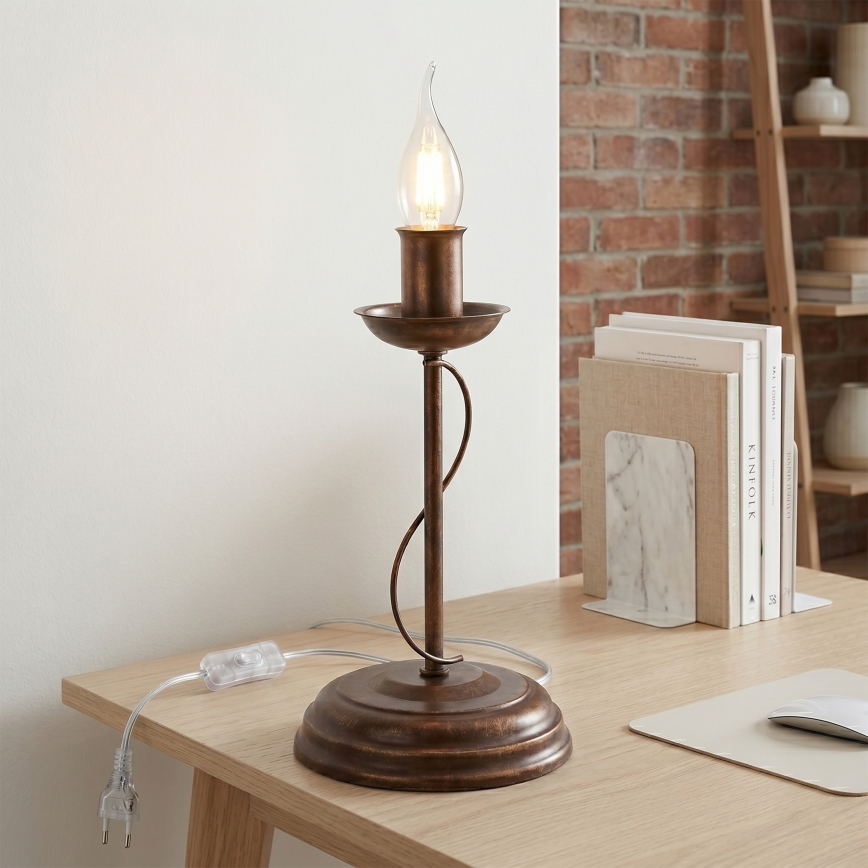 Stolna lampa ANTON 1xE14/60W/230V brončana