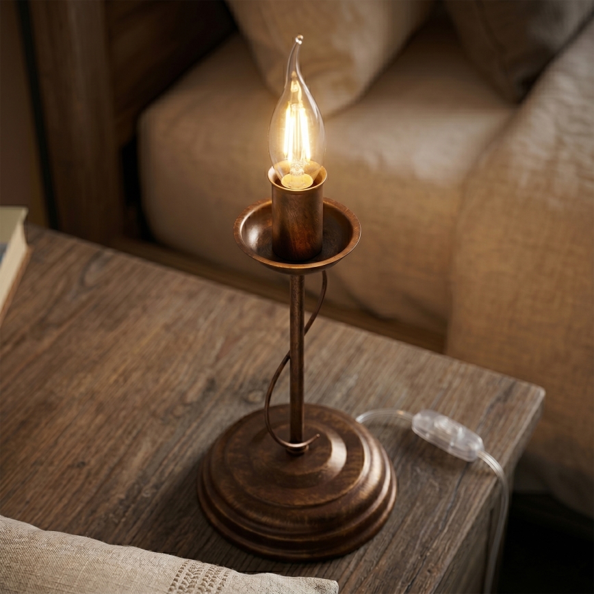 Stolna lampa ANTON 1xE14/60W/230V brončana