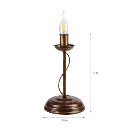 Stolna lampa ANTON 1xE14/60W/230V brončana
