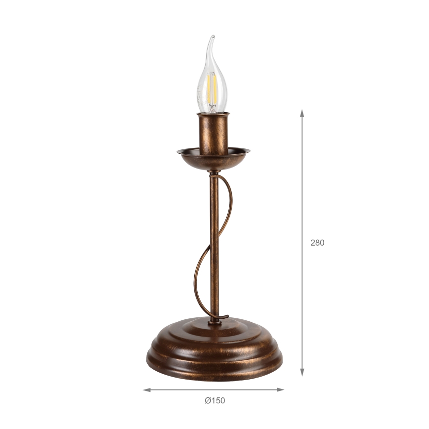 Stolna lampa ANTON 1xE14/60W/230V brončana