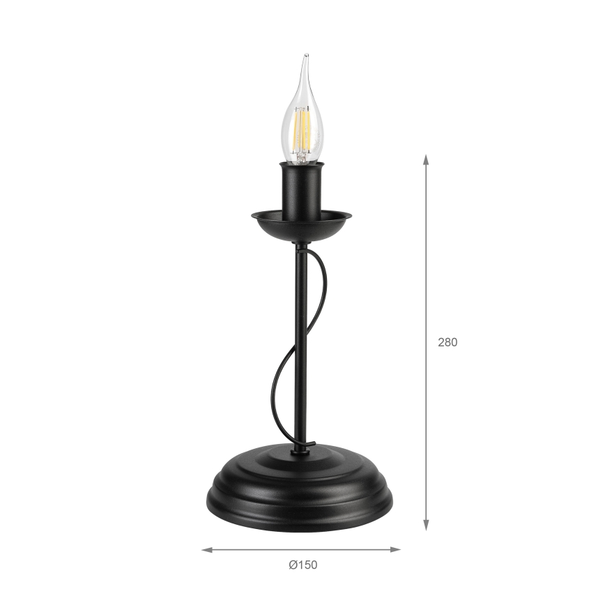 Stolna lampa ANTON 1xE14/60W/230V crna