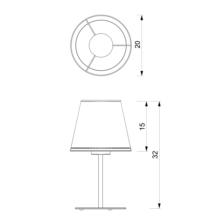 Stolna lampa ARDEN 1xE27/15W/230V bež