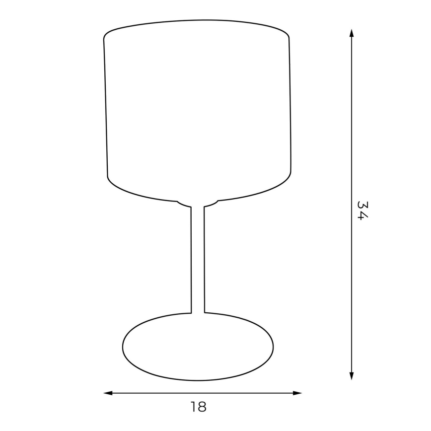 Stolna lampa ARDEN 1xE27/60W/230V pr. 18 cm crna/bijela