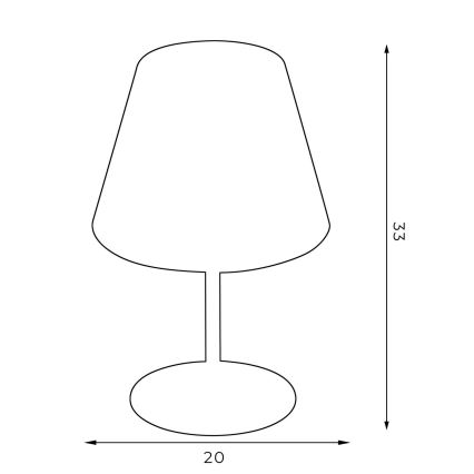 Stolna lampa ARDEN 1xE27/60W/230V pr. 20 cm bijela