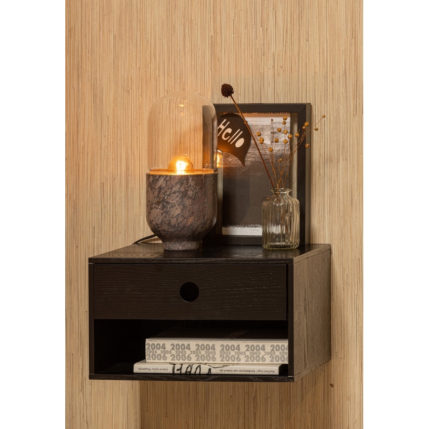 Stolna lampa ASEL 1xE27/25W/230V mramor siva/smeđa