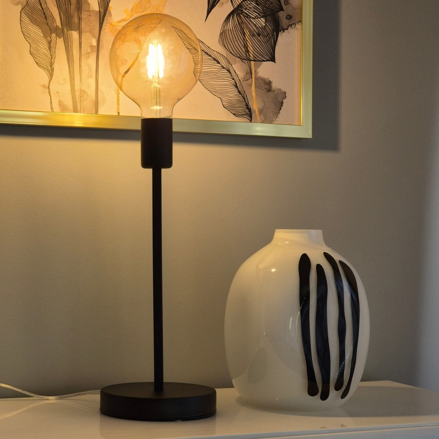 Stolna lampa ASTRID 1xE27/60W/230V matirana crna