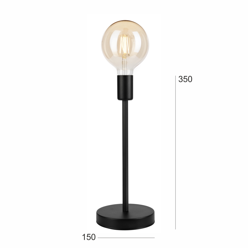 Stolna lampa ASTRID 1xE27/60W/230V matirana crna