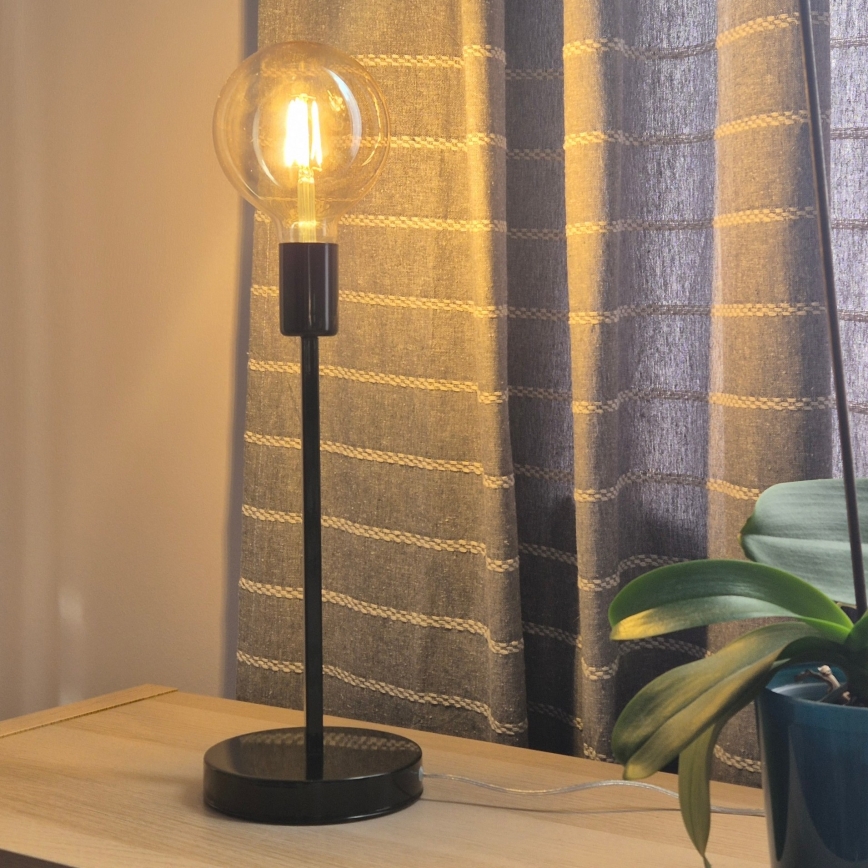 Stolna lampa ASTRID 1xE27/60W/230V sjajna crna