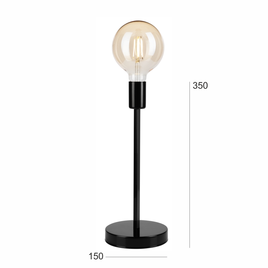 Stolna lampa ASTRID 1xE27/60W/230V sjajna crna