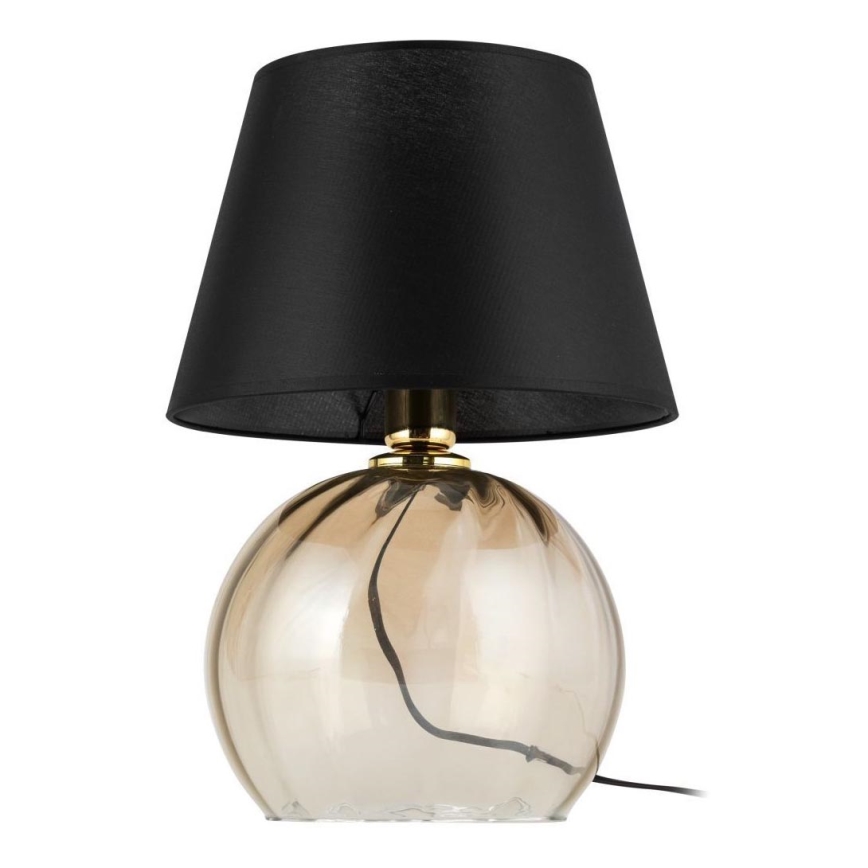 Stolna lampa AUREA 1xE27/15W/230V crna/bež