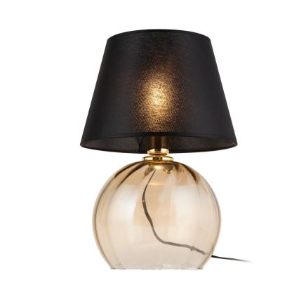 Stolna lampa AUREA 1xE27/15W/230V crna/bež