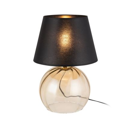 Stolna lampa AUREA 1xE27/15W/230V crna/bež