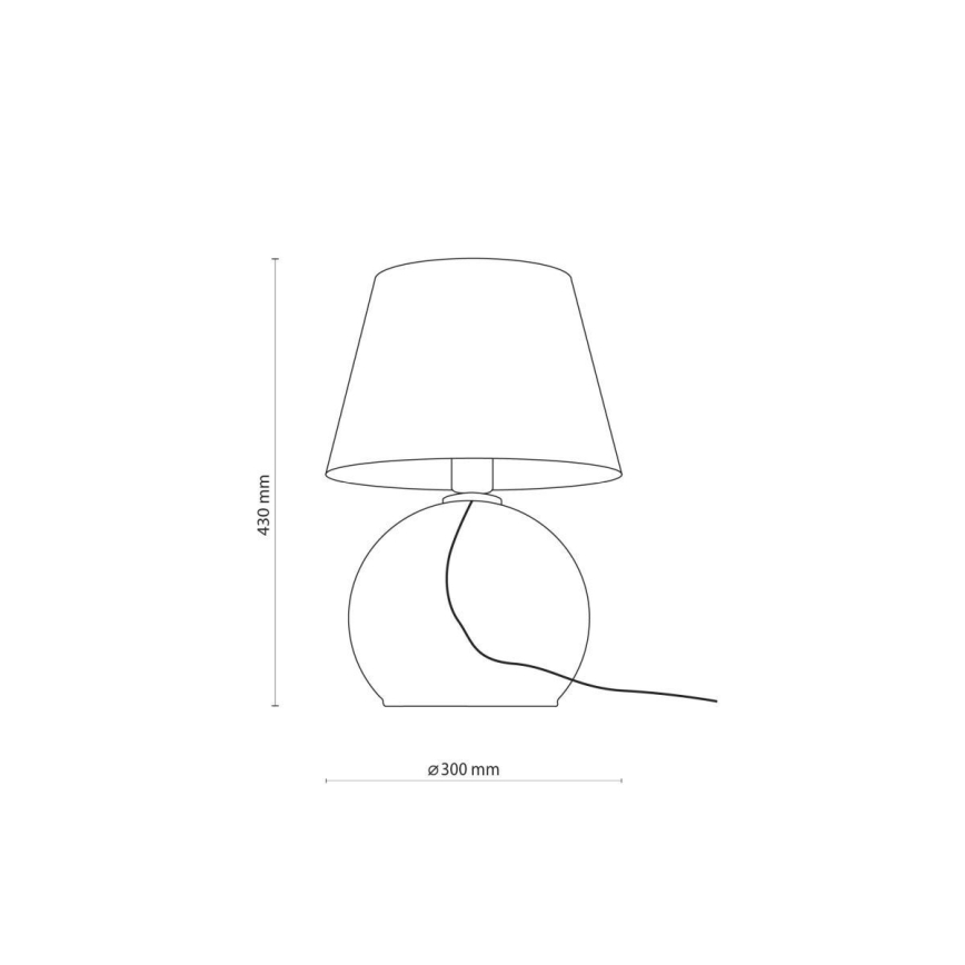 Stolna lampa AUREA 1xE27/15W/230V crna/bež