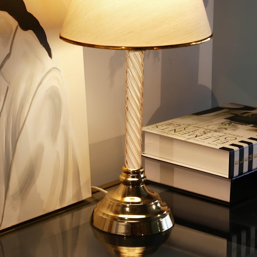 Stolna lampa AYD 1xE27/40W/230V bež/bijela