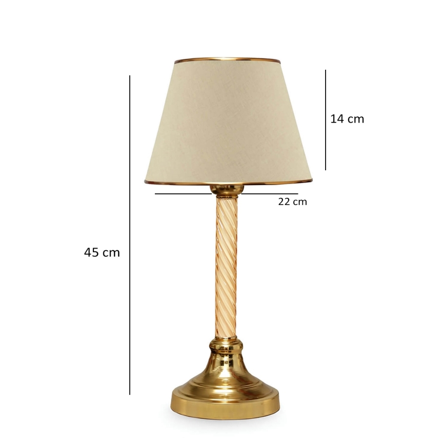 Stolna lampa AYD 1xE27/40W/230V bež/bijela