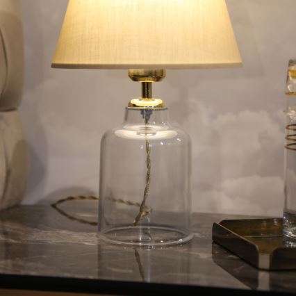 Stolna lampa AYD 1xE27/40W/230V bež/chladič